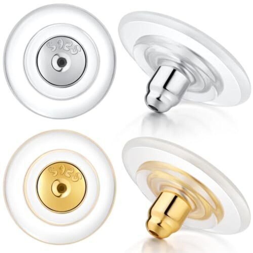2125 12mm Big Earring Backs, 925 Sterling Silver Locking Earring Backs